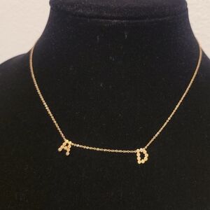Dana Seng Signature Meaningful Multi Gold Initial Necklace Letters A & D New